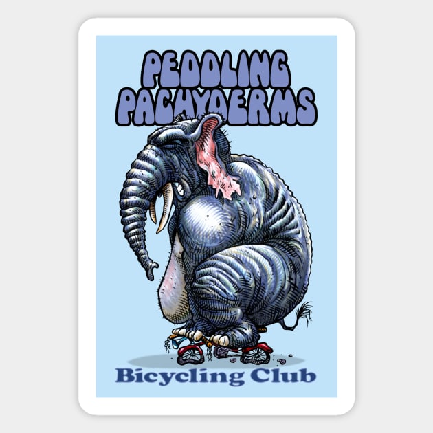 Peddling Pachyderms Bicycling Club Magnet by Preston11